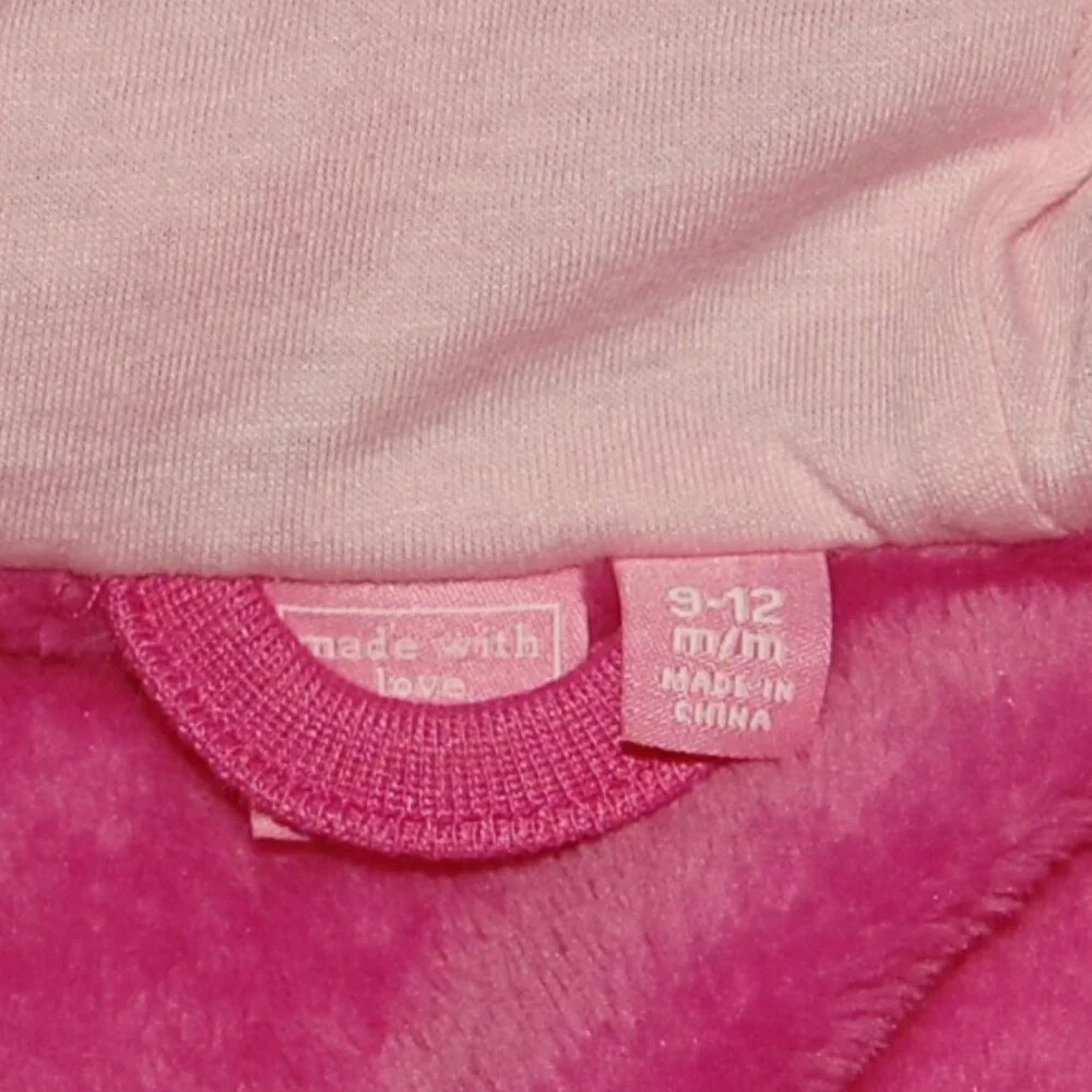 The Children's Place, 9-12M Baby Buttery Fleece Hoodie, Hot Pink